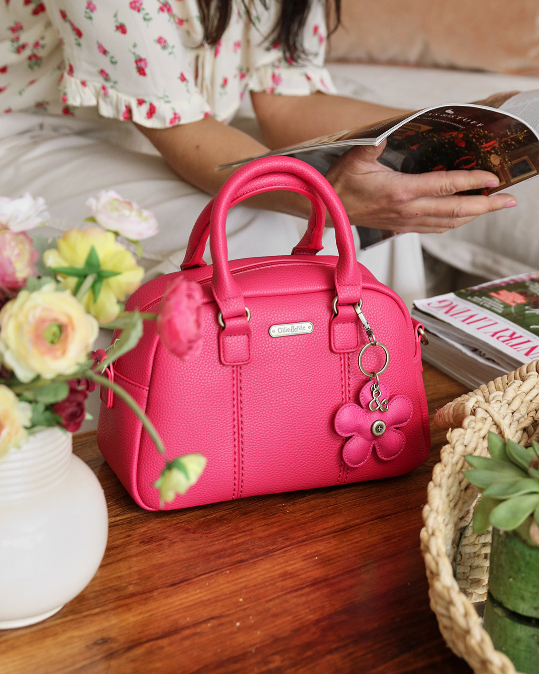 Essie Mini Bowler Bag - Fuchsia