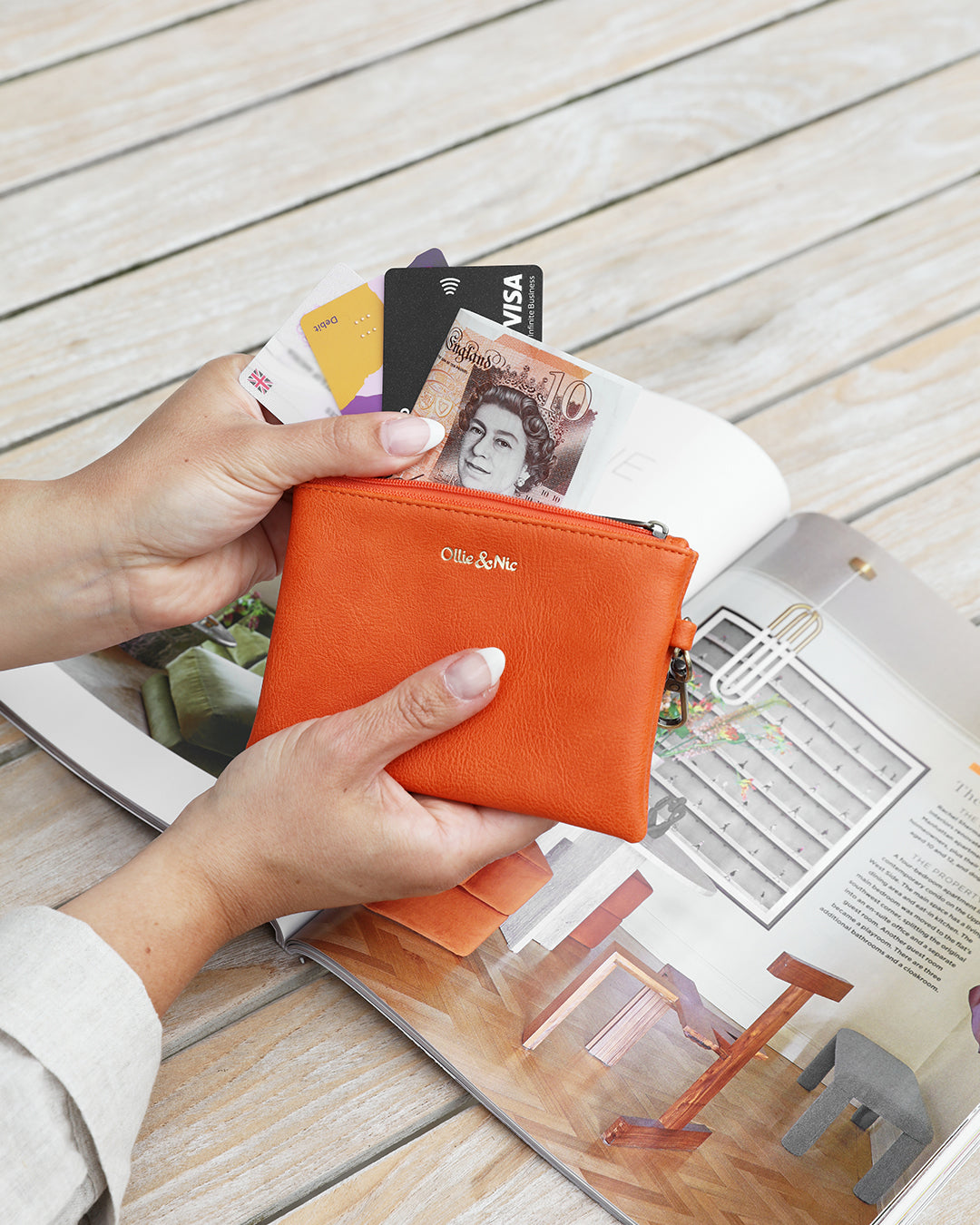 Minnie Zip Coin Purse - Orange