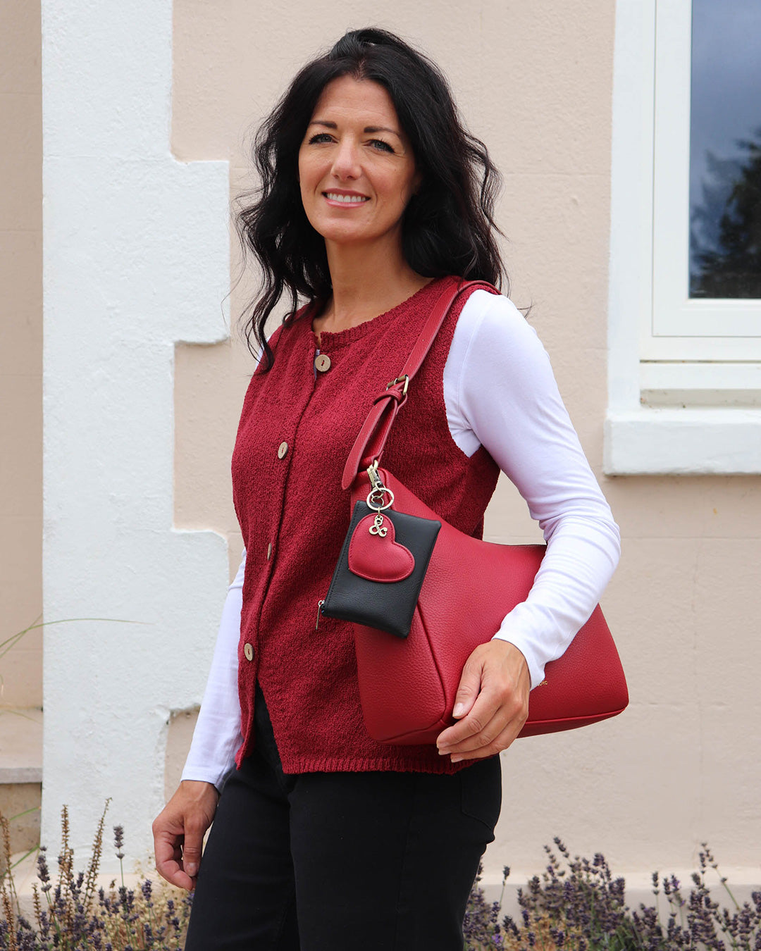 Aisha Shoulder Bag - Cherry Red