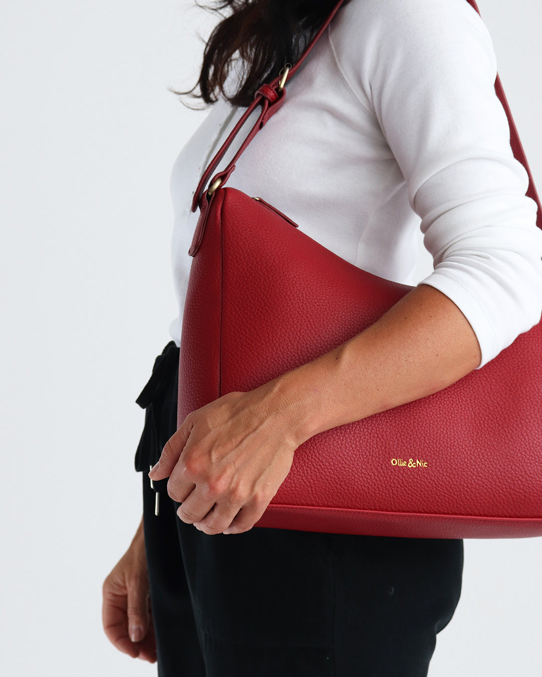 Aisha Shoulder Bag - Cherry Red