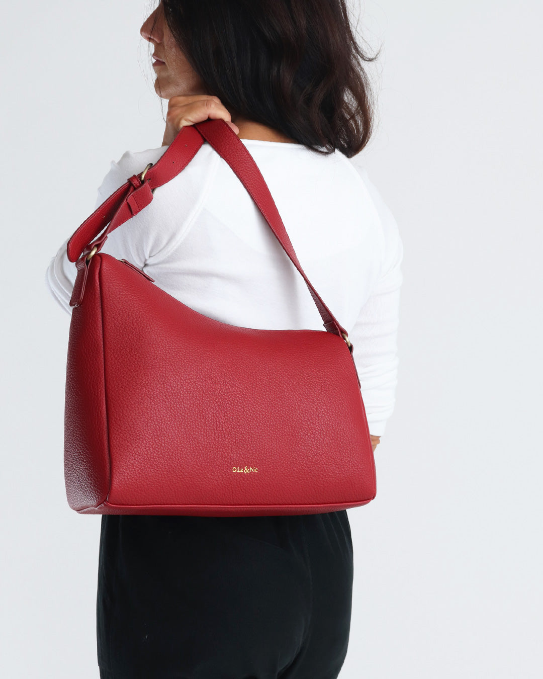Aisha Shoulder Bag - Cherry Red