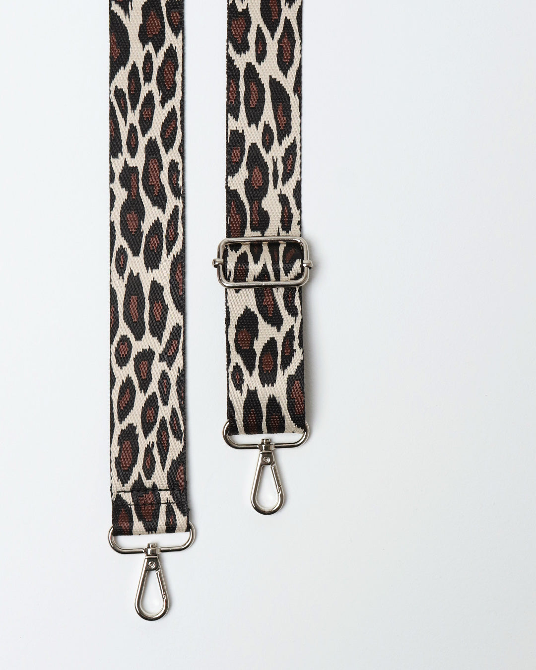 Animal Print Webbing Strap - Silver Hardware