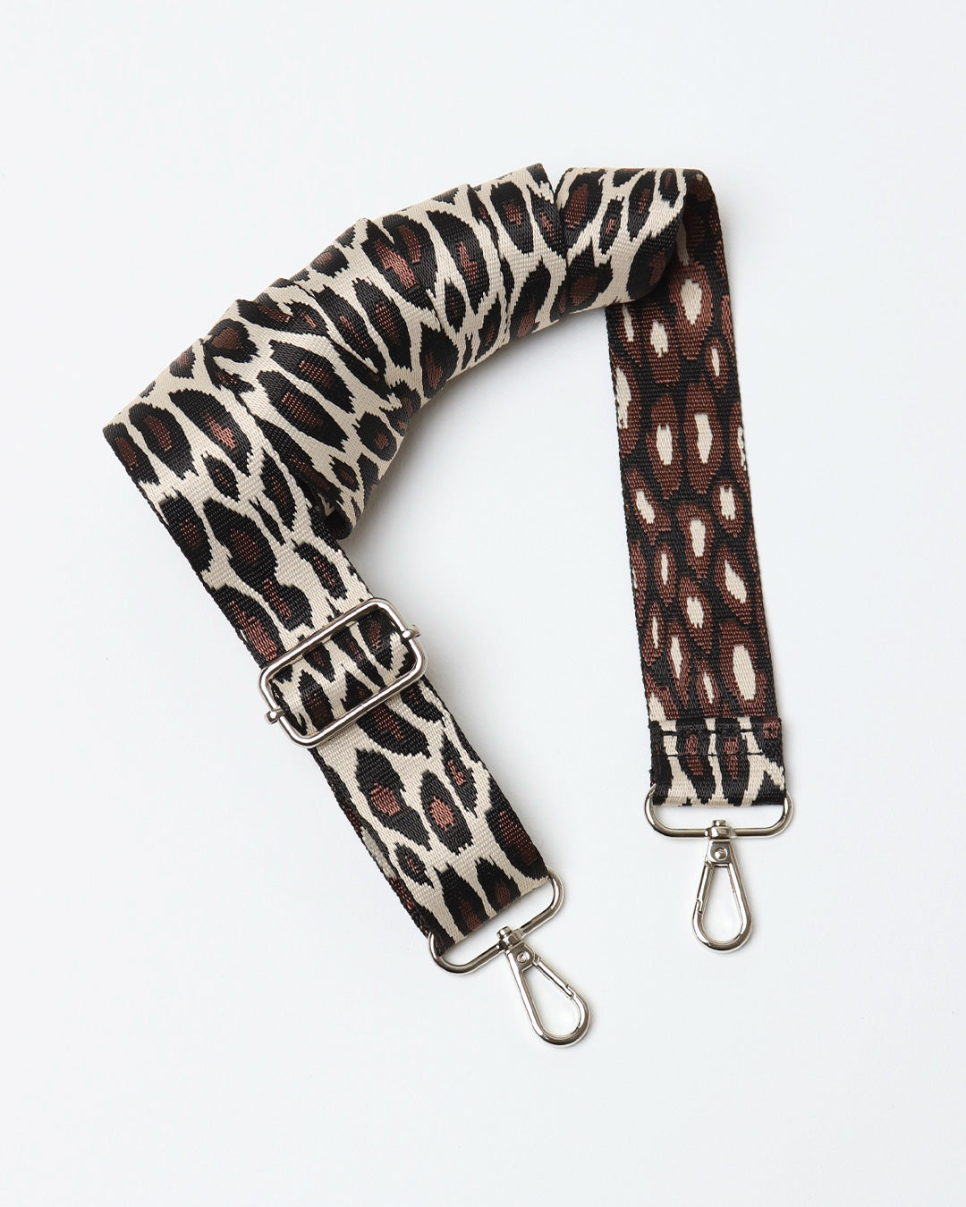 Animal Print Webbing Strap - Silver Hardware