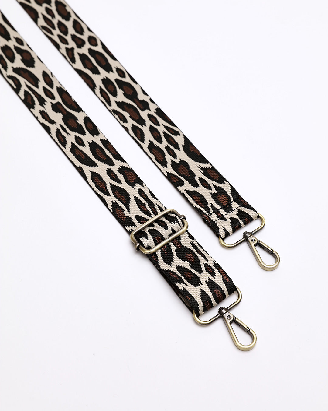 Animal Print Webbing Strap - Beige
