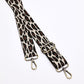Animal Print Webbing Strap - Beige