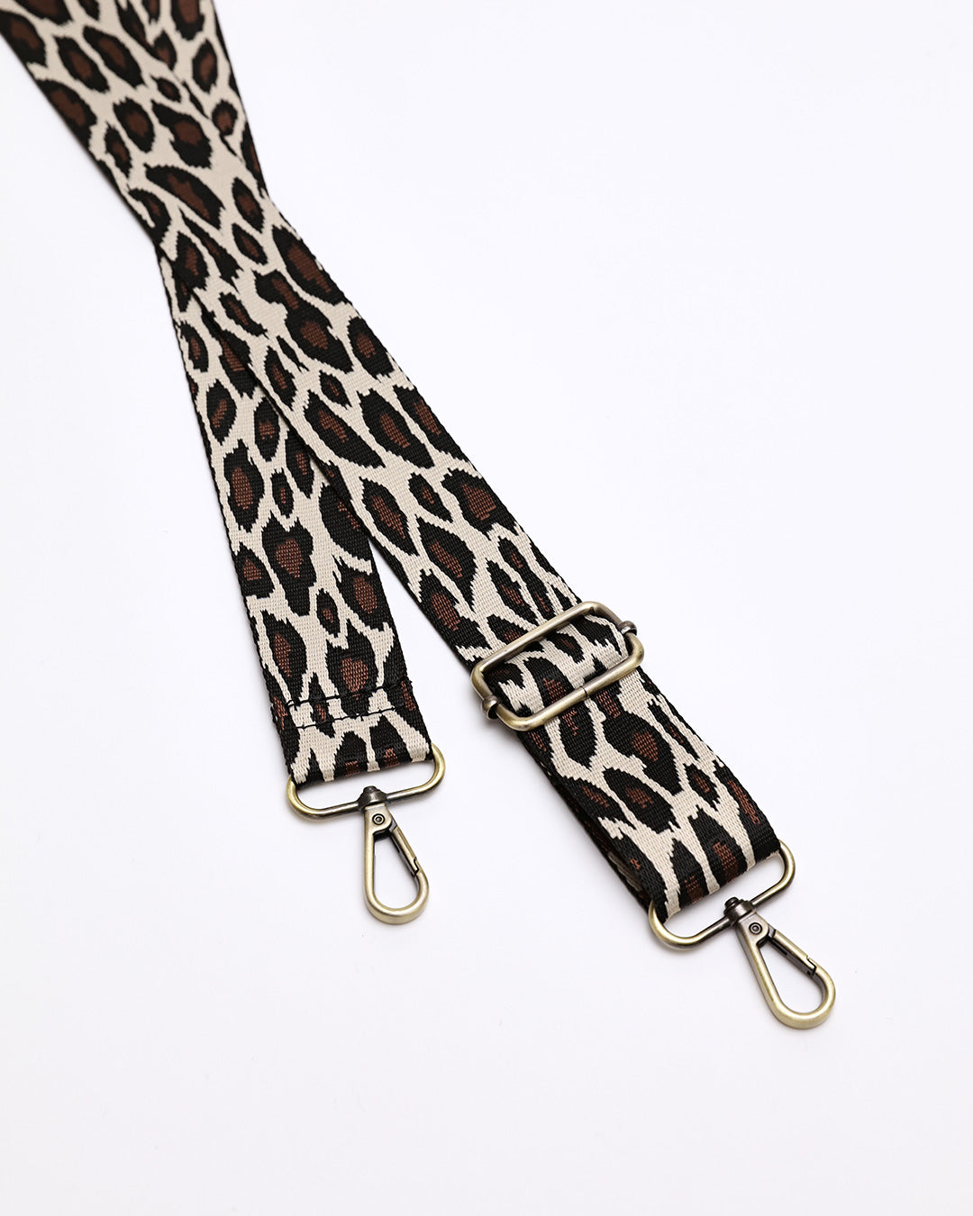 Animal Print Webbing Strap - Beige