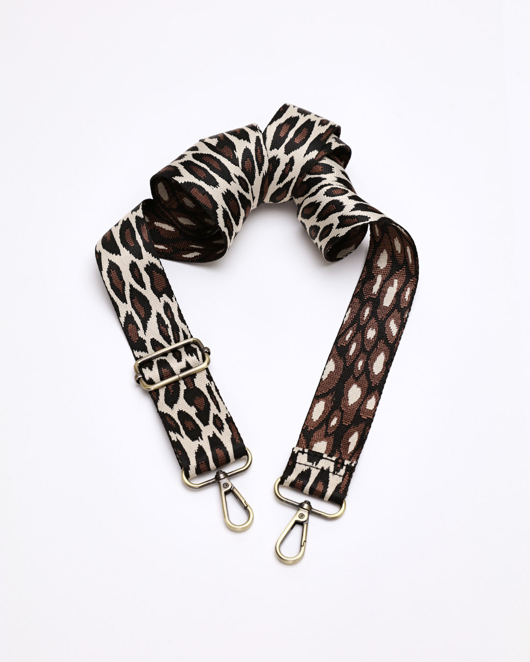 Animal Print Webbing Strap - Beige