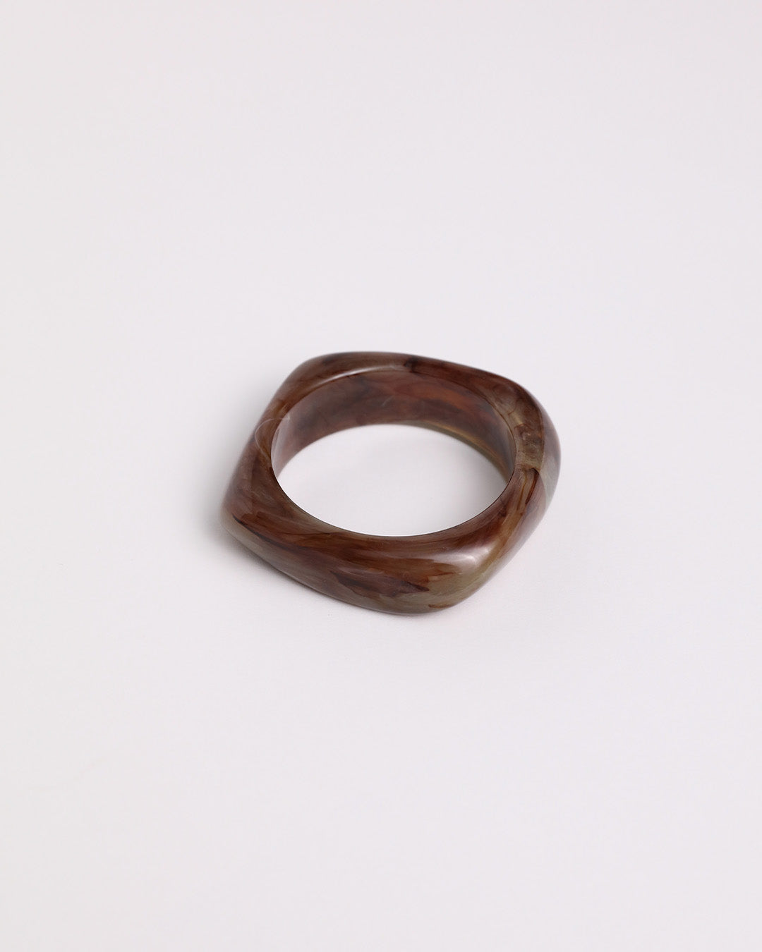 Asymmetric Bangle - Brown