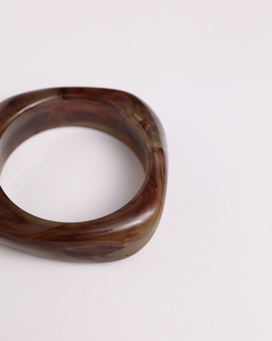 Asymmetric Bangle - Brown