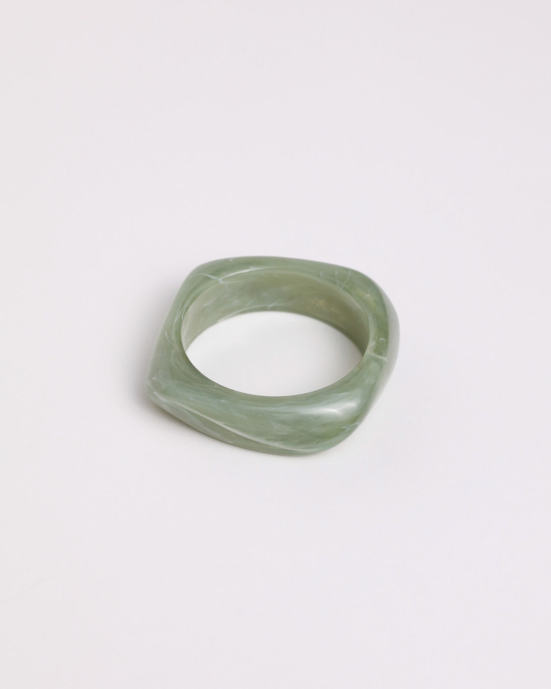 Asymmetric Bangle - Green