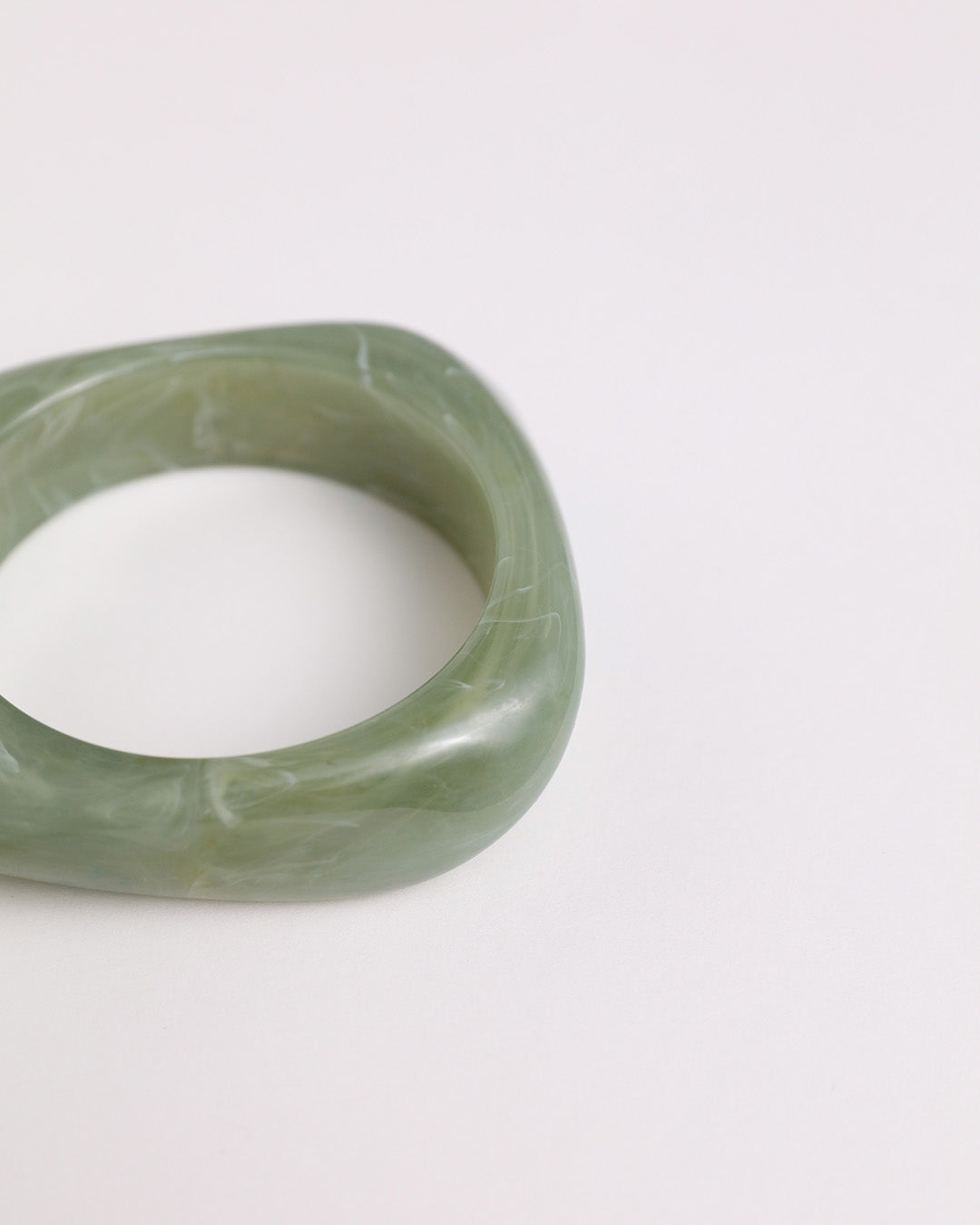 Asymmetric Bangle - Green