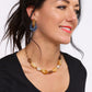 Asymmetric Hoop Earring - Blue