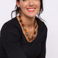Asymmetric Hoop Earring - Brown