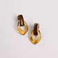 Asymmetric Hoop Earring - Brown