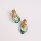 Asymmetric Hoop Earring - Green