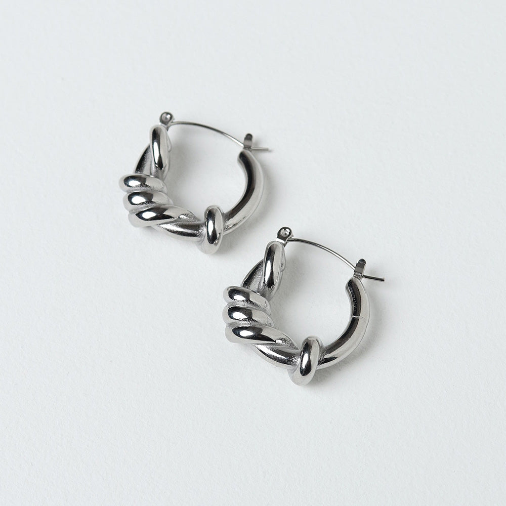 Barb Earrings - Silver