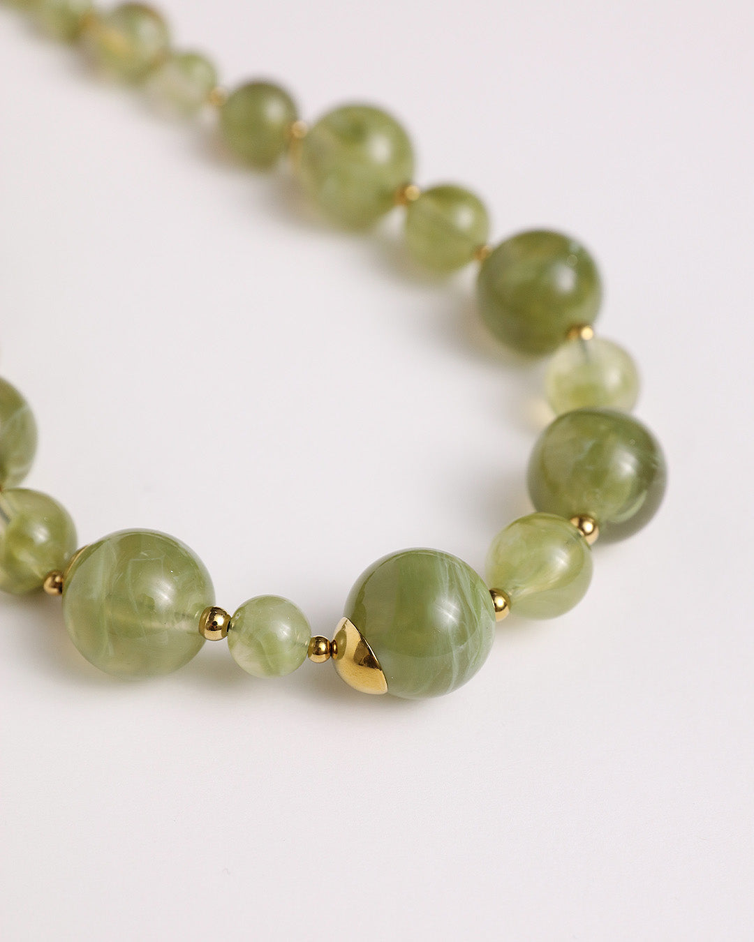 Bead Statement Necklace - Green