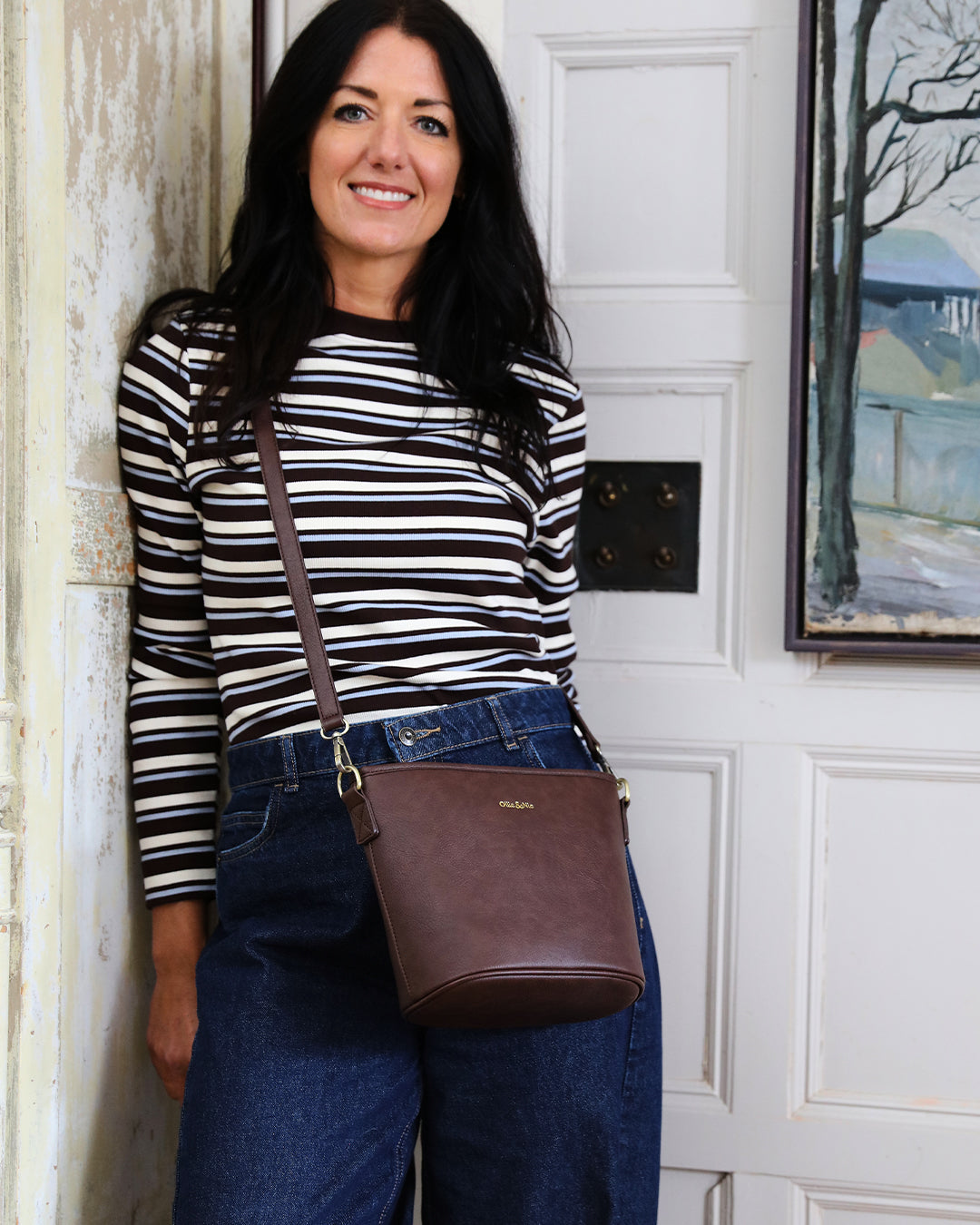 Bella Mini Bucket Bag - Chocolate