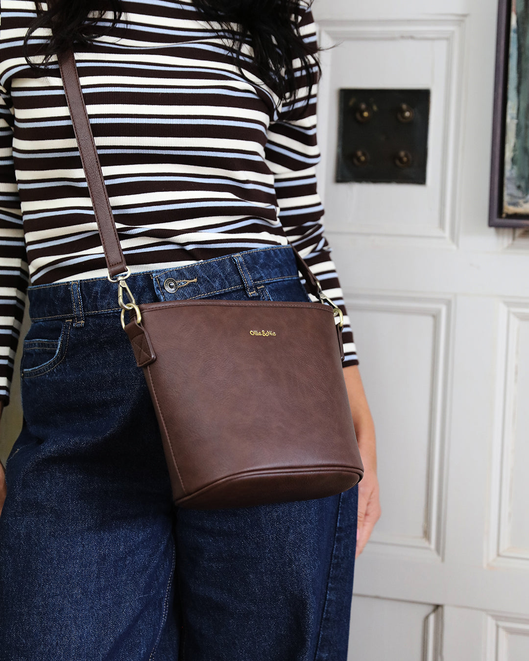 Bella Mini Bucket Bag - Chocolate