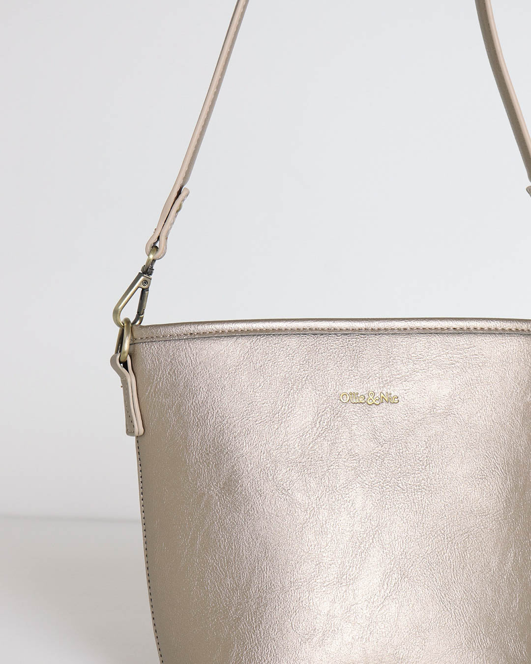 Bella Mini Bucket Bag - Antique Gold