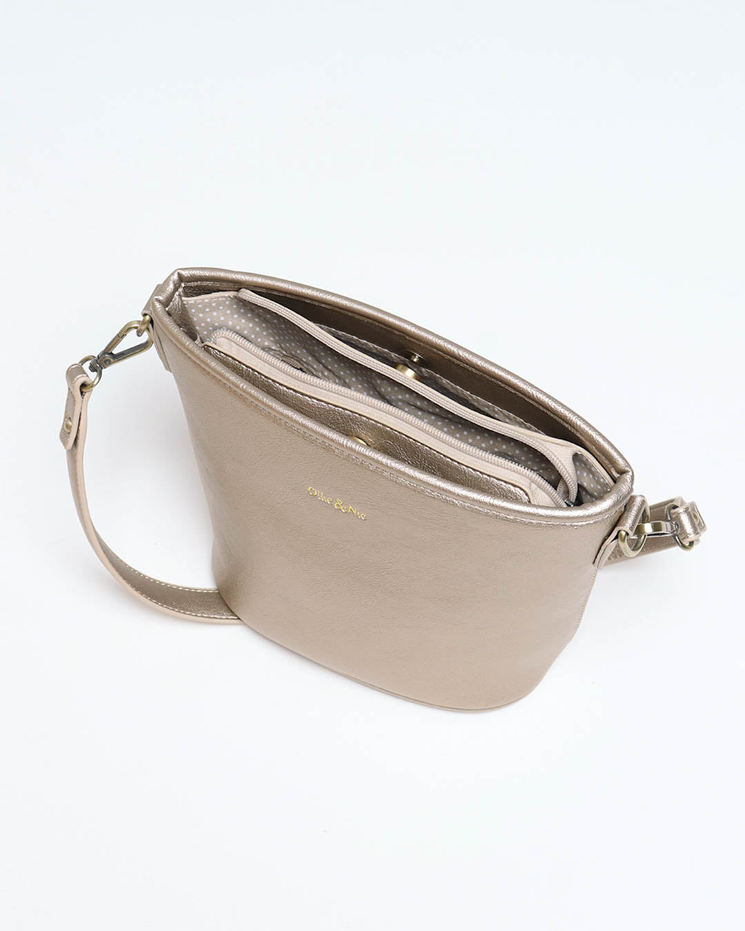 Bella Mini Bucket Bag - Antique Gold