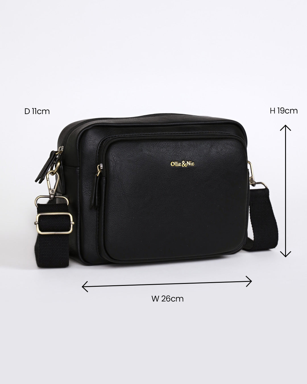 Bertie Maxi Crossbody - Black