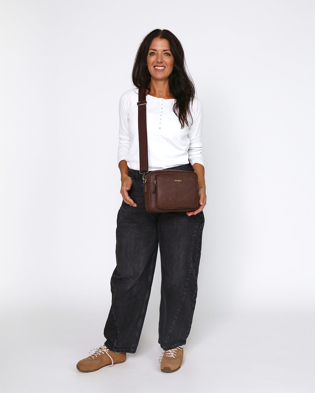 Bertie Maxi Crossbody - Chocolate