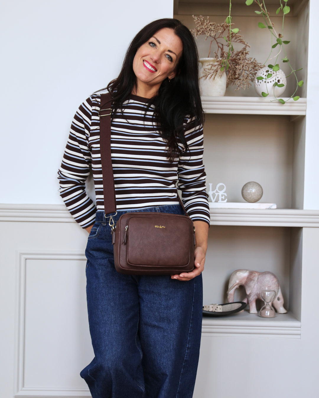 Bertie Maxi Crossbody - Chocolate