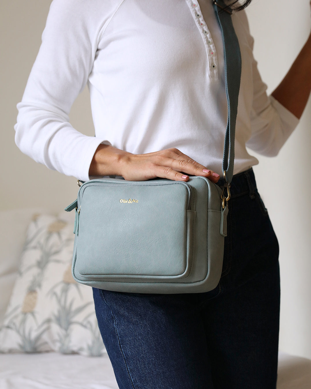 Bertie Maxi Crossbody - Duck Egg