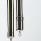 Black & Gold Stripe Webbing Strap - Silver Hardware