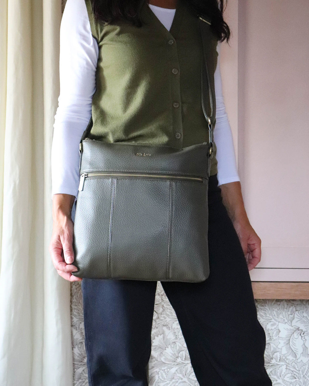 Blake Large Crossbody - Khaki