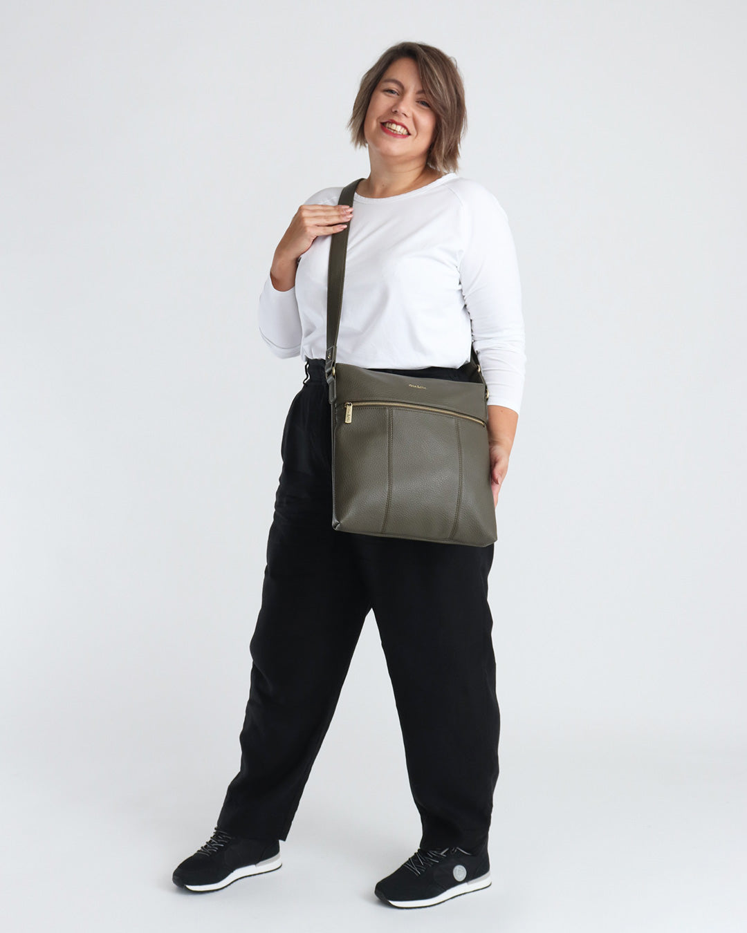 Blake Large Crossbody - Khaki