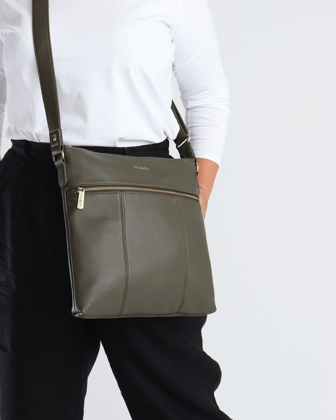 Blake Large Crossbody - Khaki