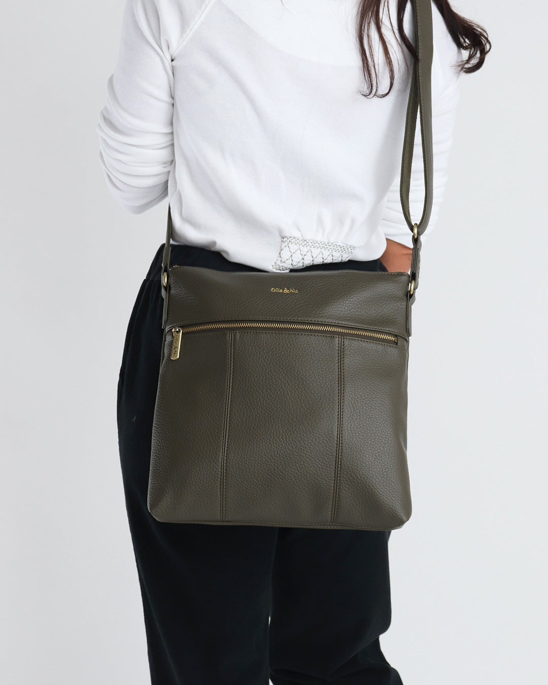 Blake Large Crossbody - Khaki