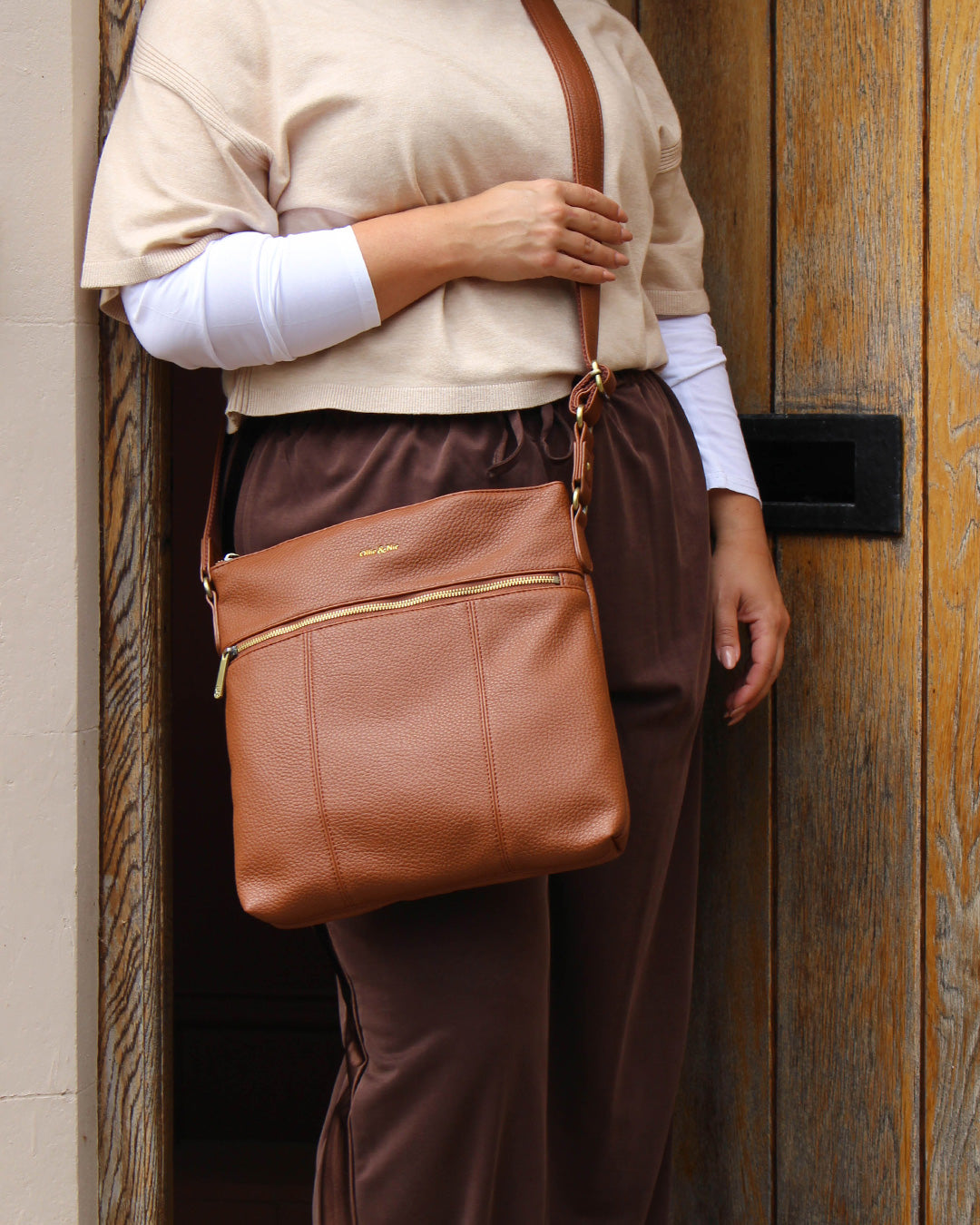 Blake Large Crossbody - Tan