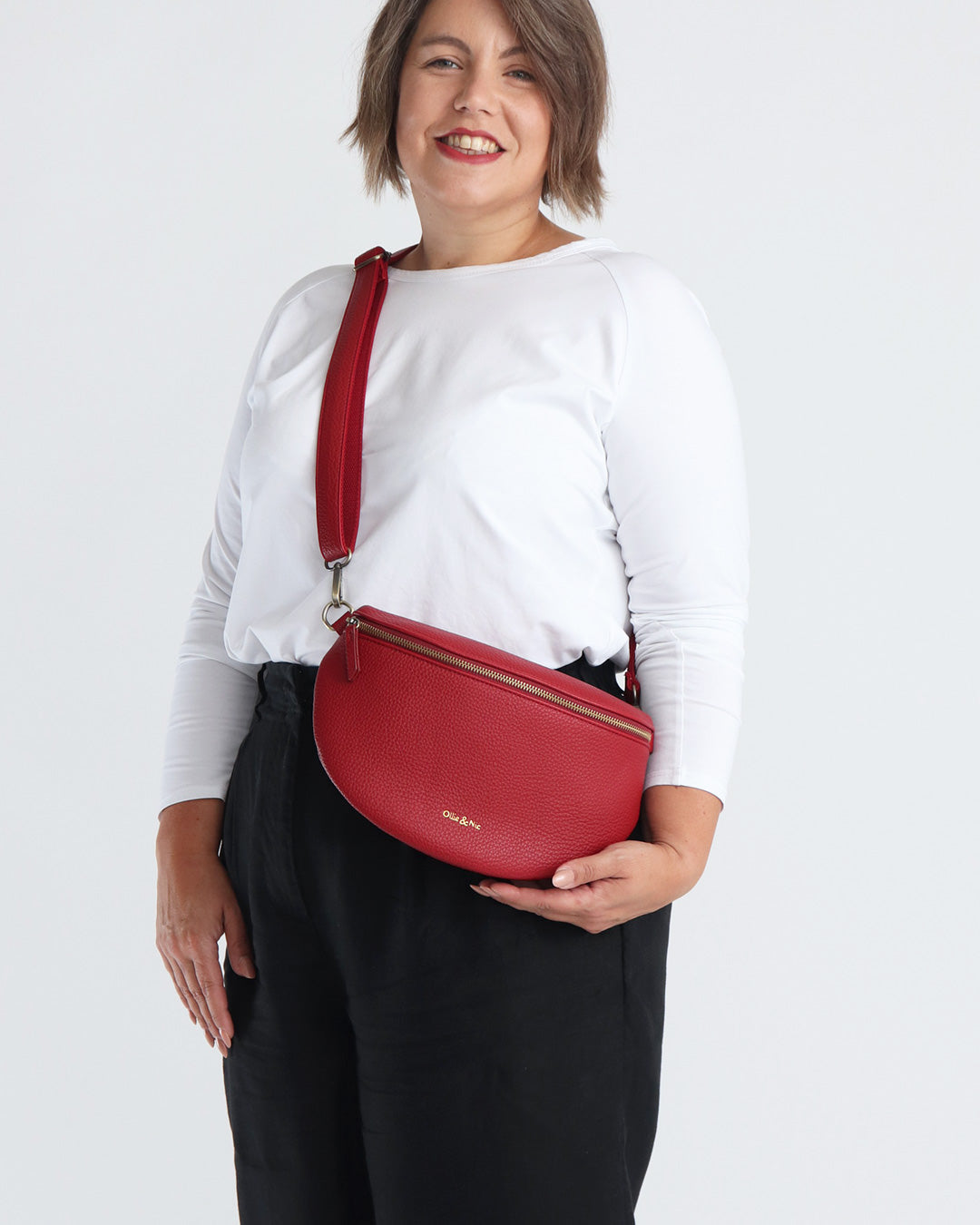 Brooke Belt Bag - Cherry Red