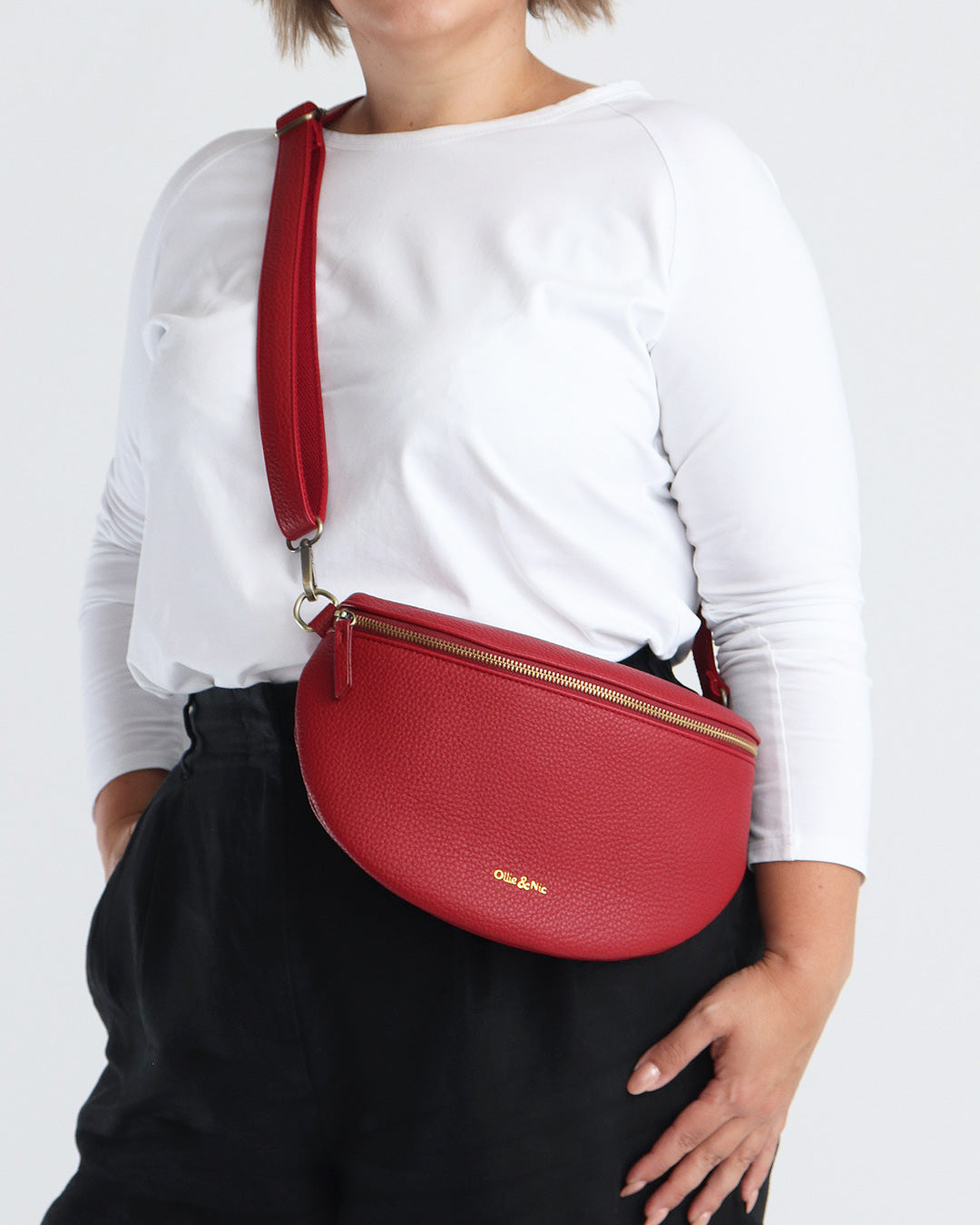 Brooke Belt Bag - Cherry Red