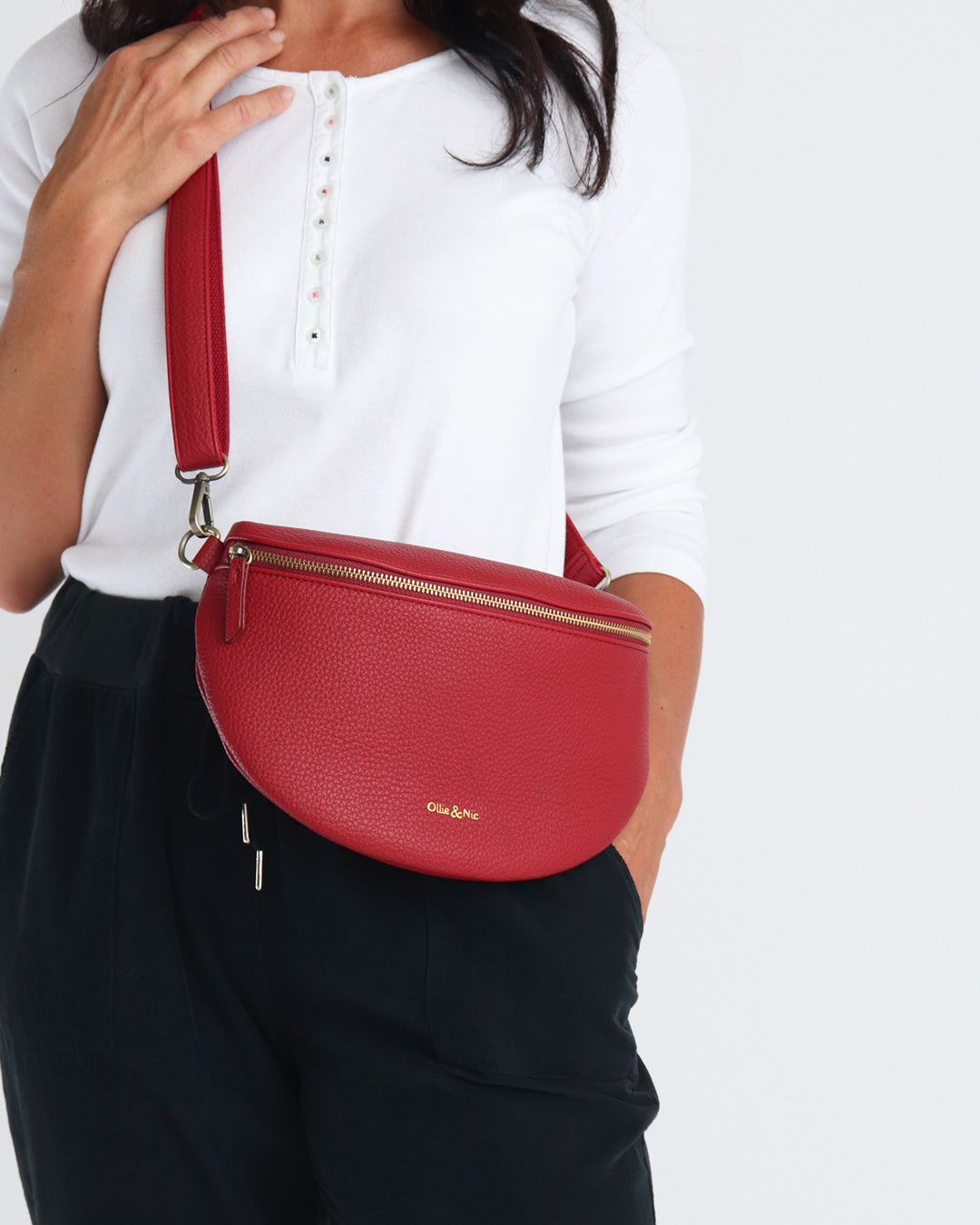 Brooke Belt Bag - Cherry Red
