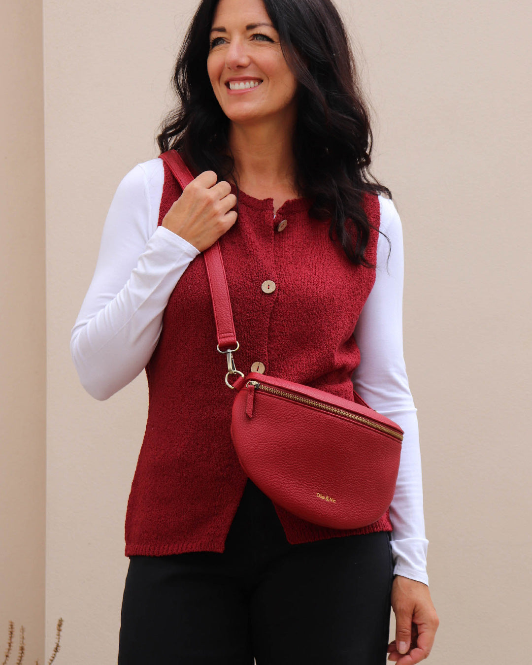 Brooke Belt Bag - Cherry Red