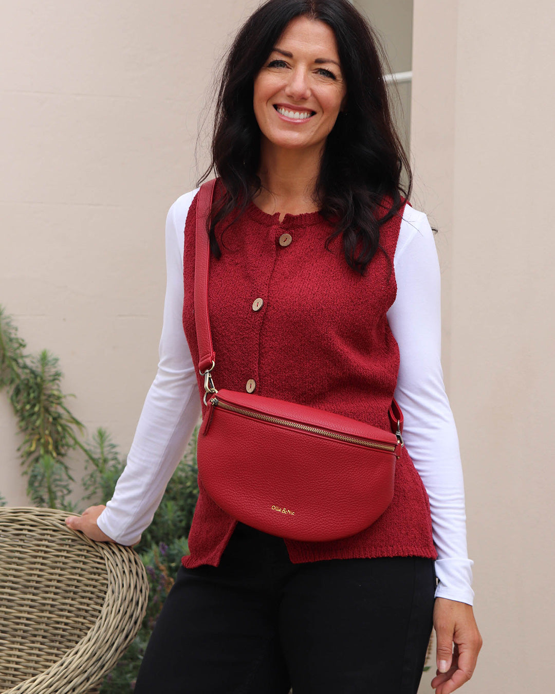 Brooke Belt Bag - Cherry Red
