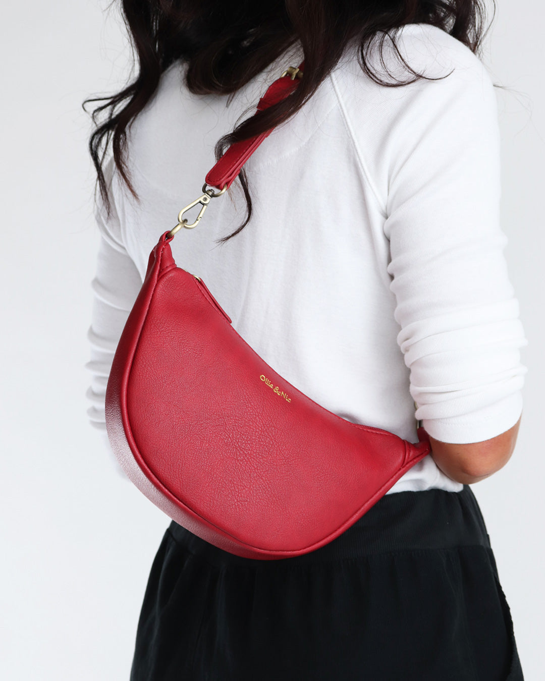 Carmen Mini Scoop Bag - Cherry Red