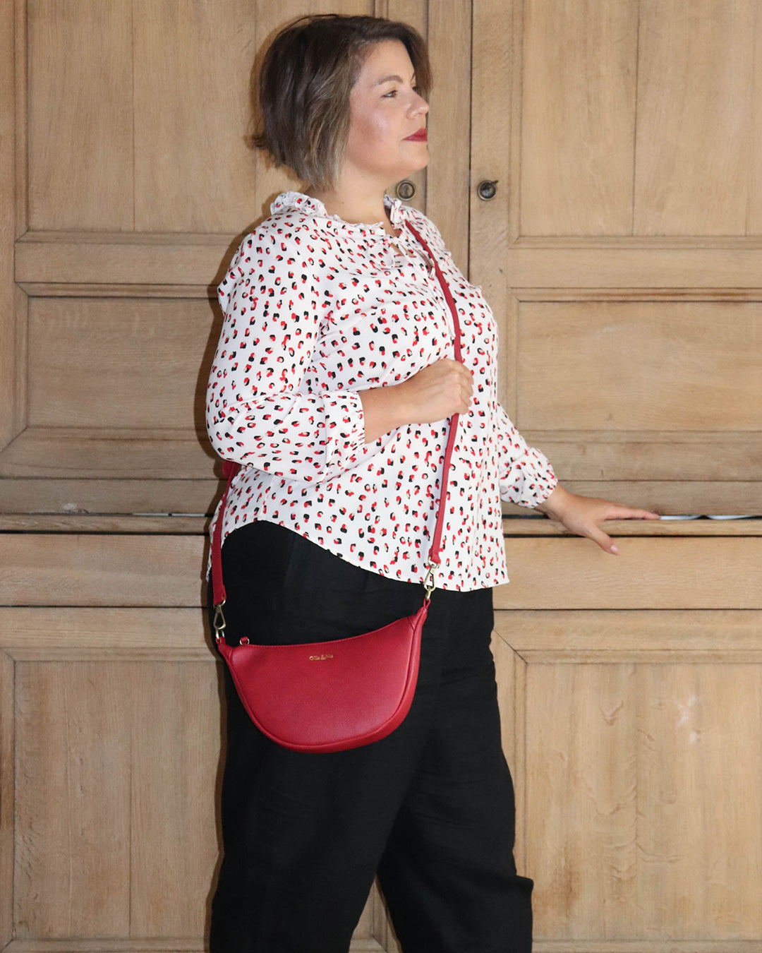 Carmen Mini Scoop Bag - Cherry Red