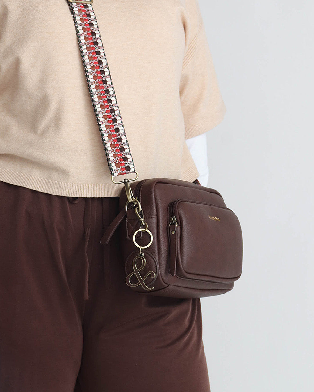 Circle Bag Charm - Chocolate