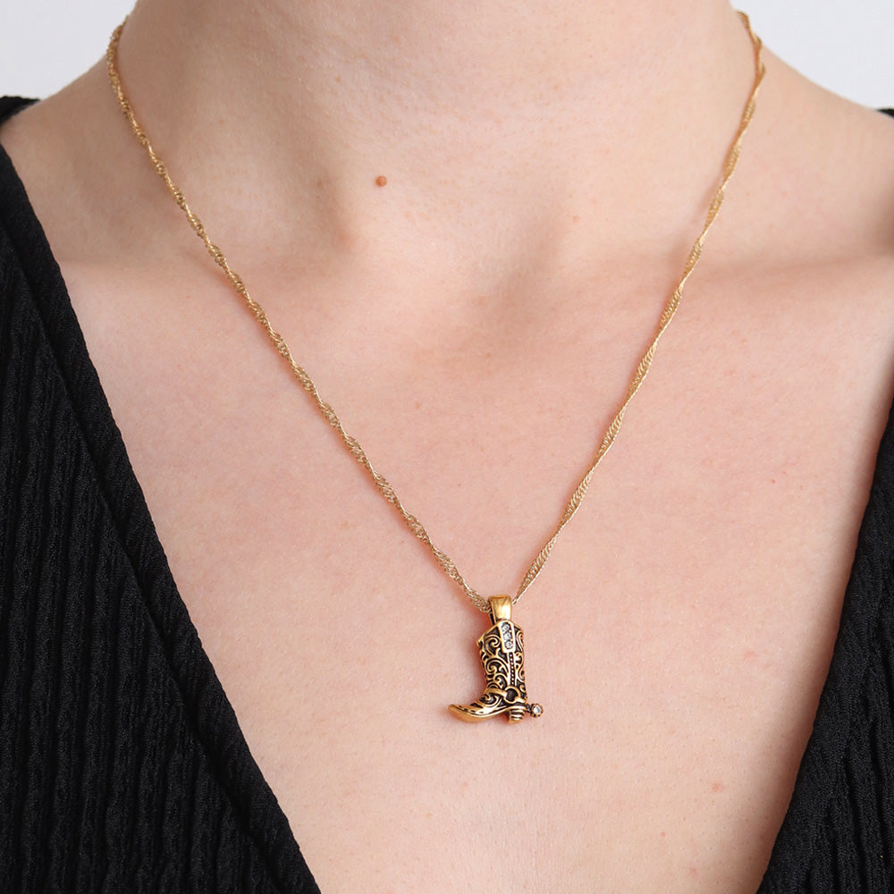 Georgia Cowboy Necklace - Gold
