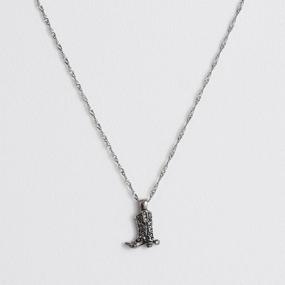 Georgia Cowboy Necklace - Silver