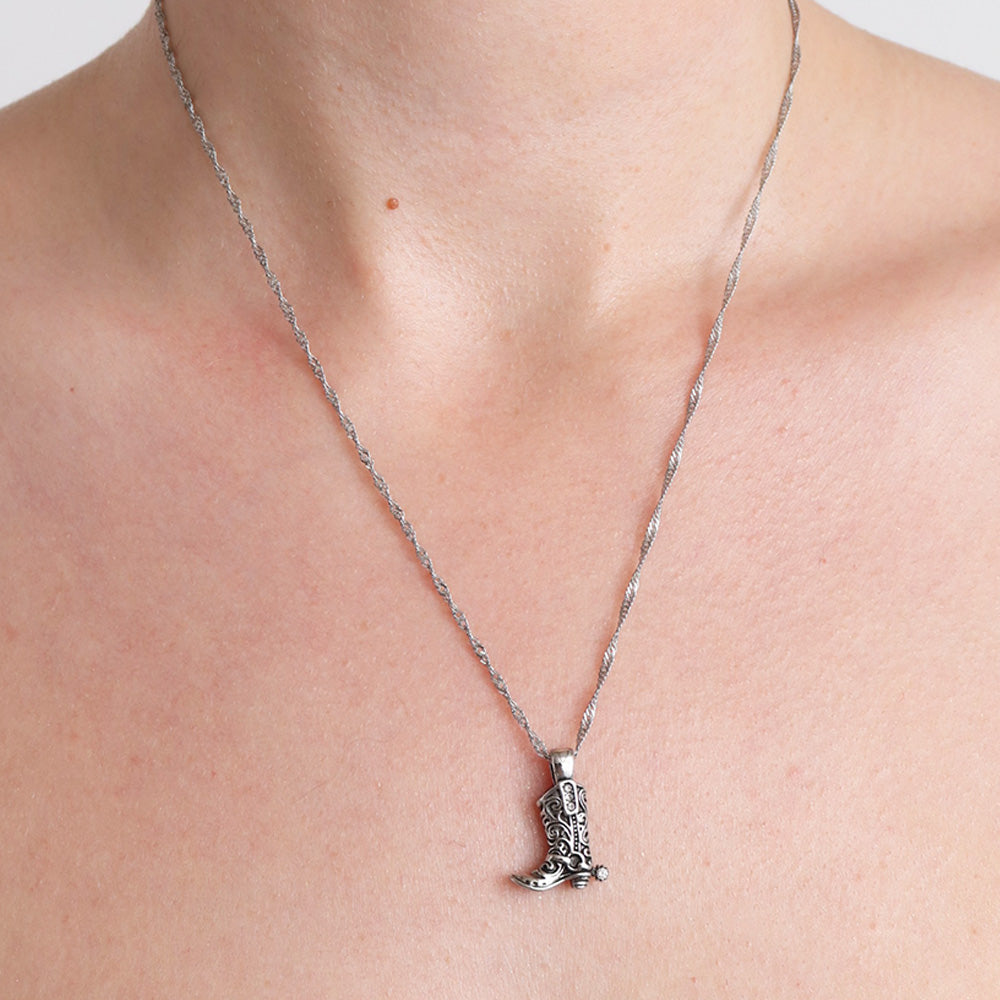 Georgia Cowboy Necklace - Silver
