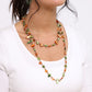 Double Beaded Layer Necklace - Multi