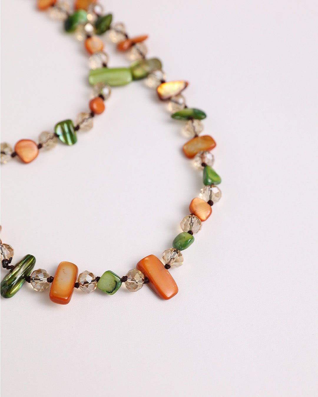Double Beaded Layer Necklace - Multi