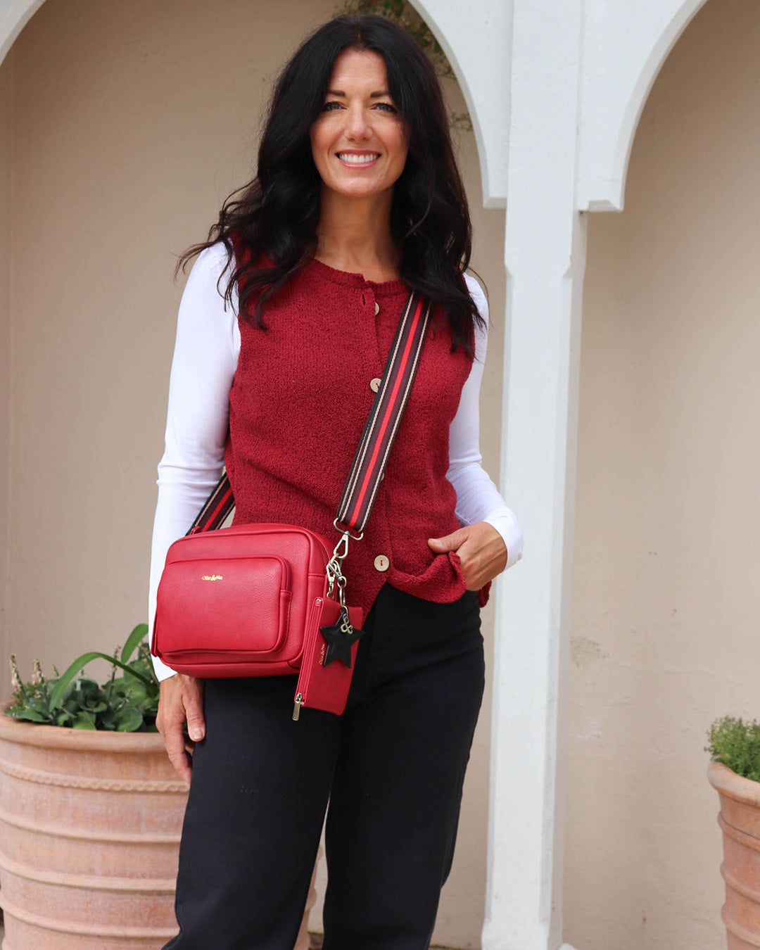 Doyle Crossbody - Cherry Red
