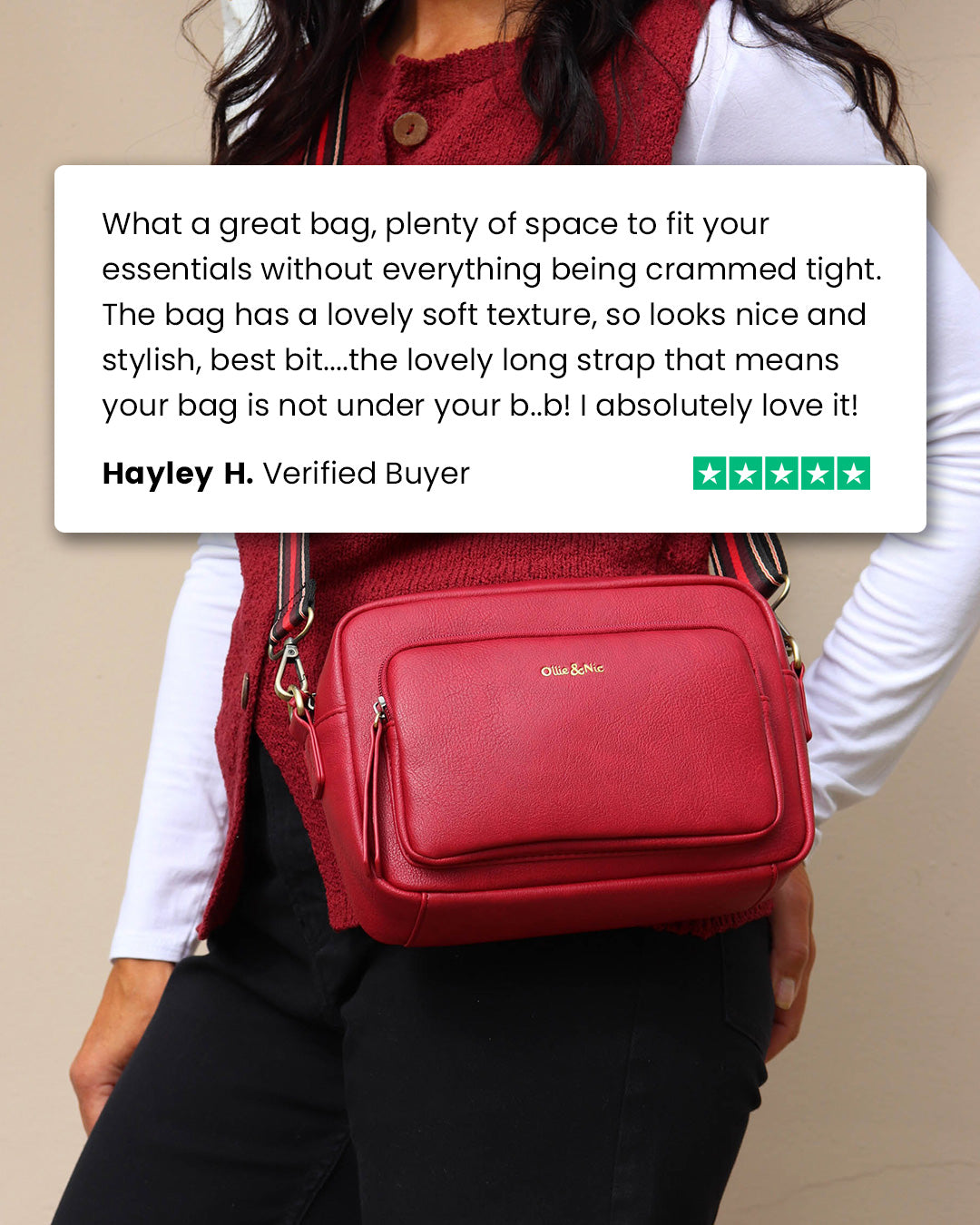 Doyle Crossbody - Cherry Red